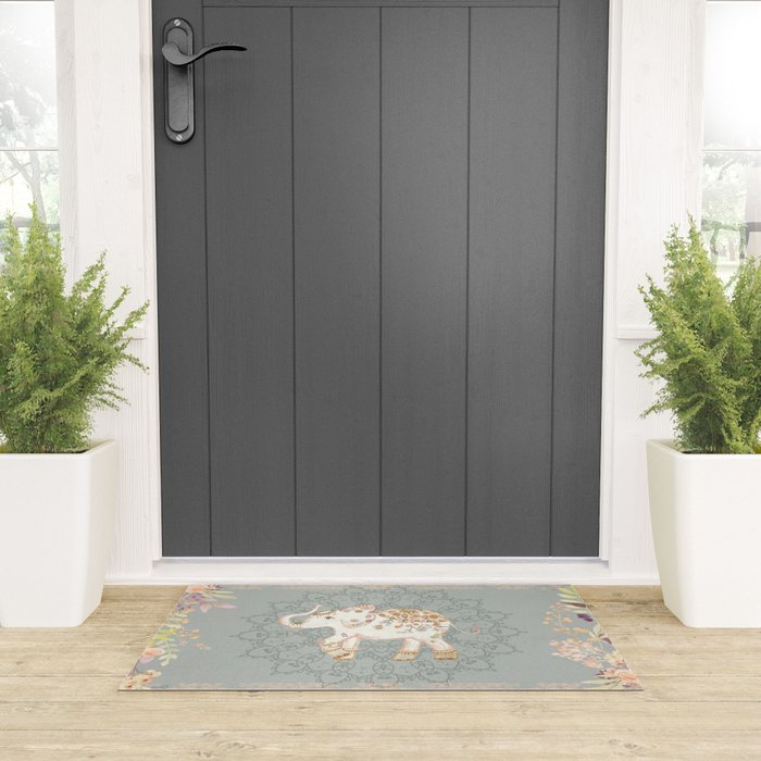 INDIAN ELEPHANT Welcome Mat Gallery Image 3