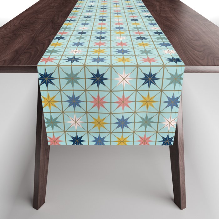 Moroccan Star Tile Pattern Table Runner Gallery Image 1