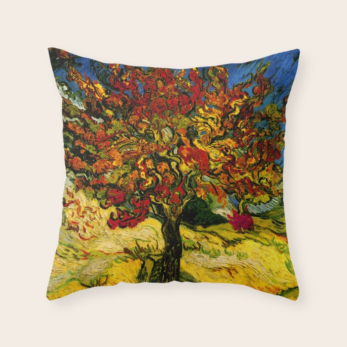 Van Gogh Mulberry Tree Throw Pillow Gallery Image 6