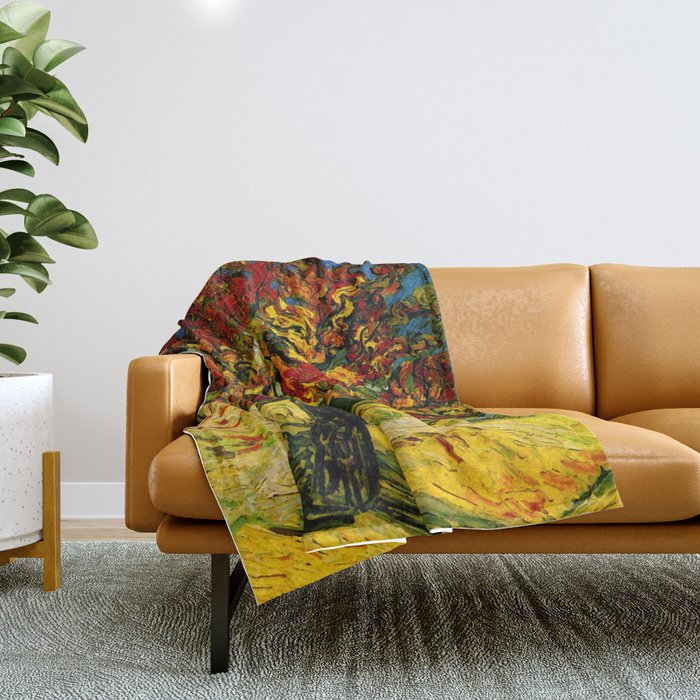 Van Gogh Mulberry Tree Throw Blanket Gallery Image 1