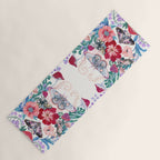 Floral moth painting Yoga Mat Gallery Image 1