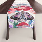 Floral moth painting Table Runner Gallery Image 1