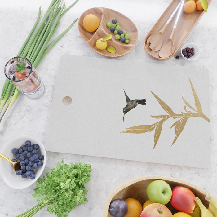 Hummingbird & Flower II Cutting Board Gallery Image 2