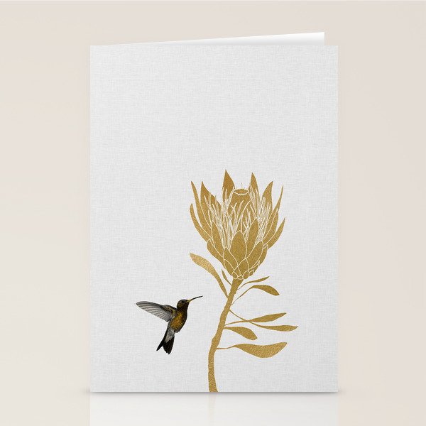 Hummingbird & Flower I Stationery Card Gallery Image 2