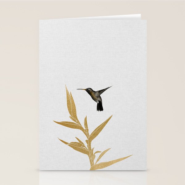 Hummingbird & Flower II Stationery Card Gallery Image 1