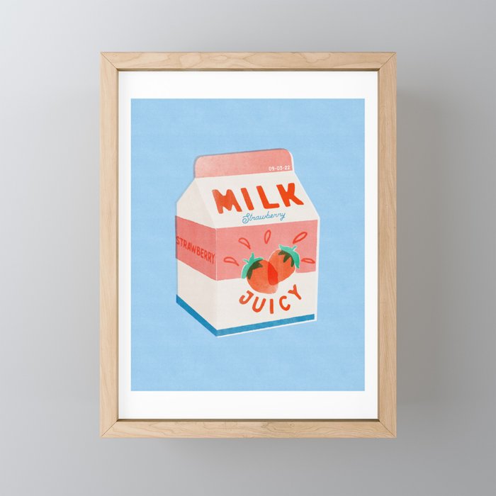 Strawberry Milk Mini Art Print Gallery Image 1