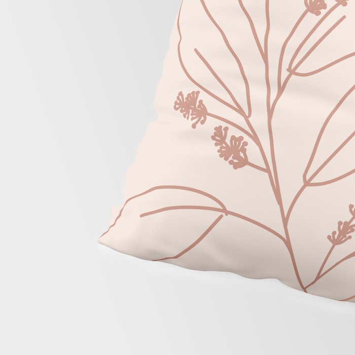 Eucalyptus Line Art Pillow Sham Gallery Image 4