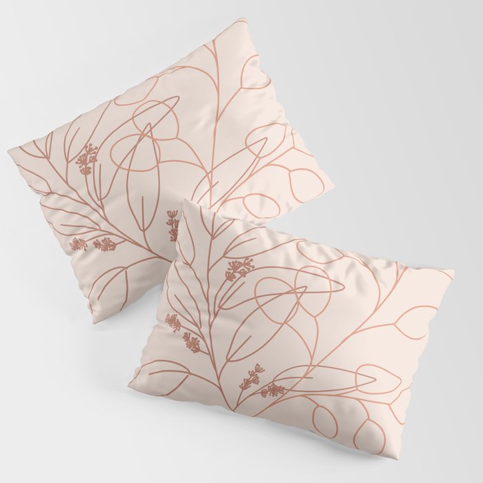 Eucalyptus Line Art Pillow Sham Gallery Image 3
