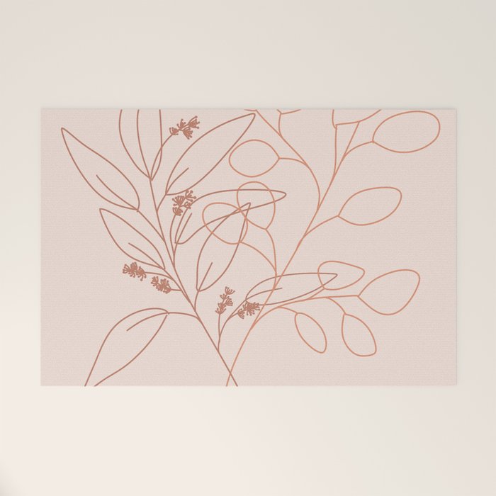Eucalyptus Line Art Welcome Mat Gallery Image 1