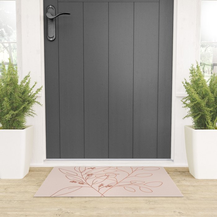Eucalyptus Line Art Welcome Mat Gallery Image 3