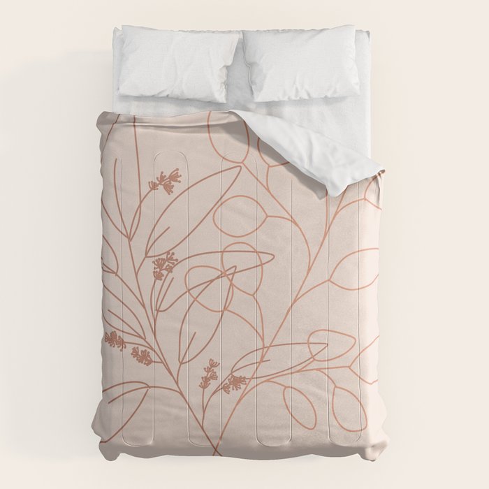 Eucalyptus Line Art Comforter Gallery Image 6