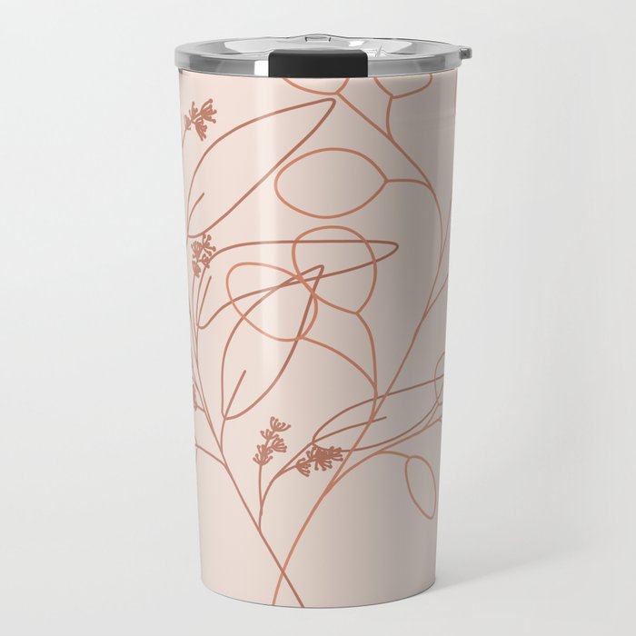 Eucalyptus Line Art Travel Mug Gallery Image 1