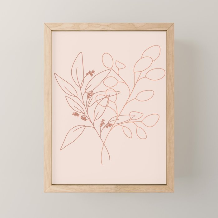 Eucalyptus Line Art Mini Art Print Gallery Image 1