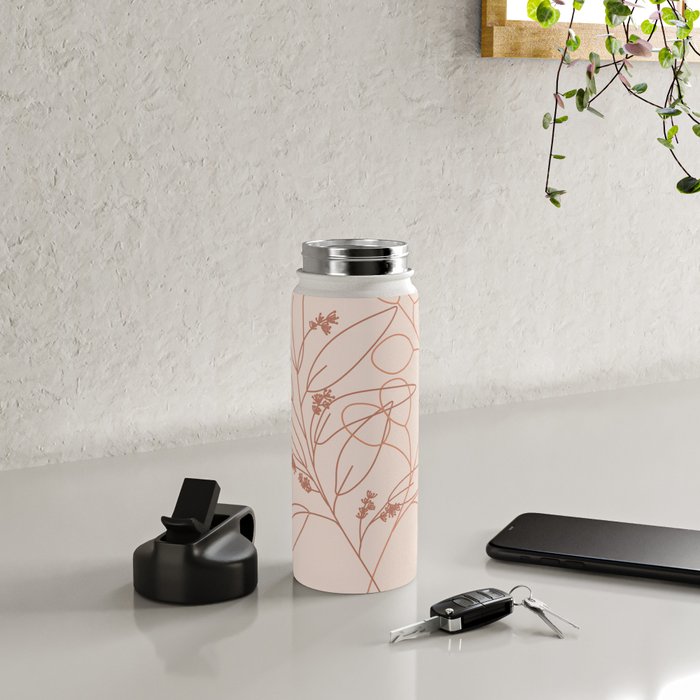 Eucalyptus Line Art Water Bottle Gallery Image 4