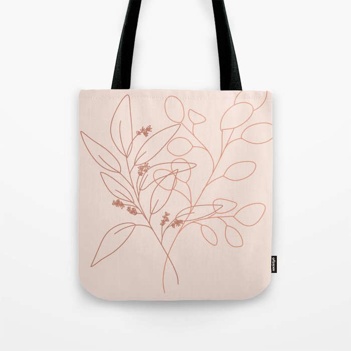 Eucalyptus Line Art Tote Bag Gallery Image 1