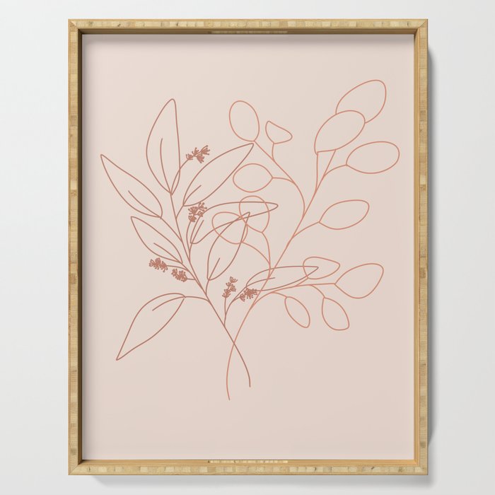 Eucalyptus Line Art Serving Tray Gallery Image 1