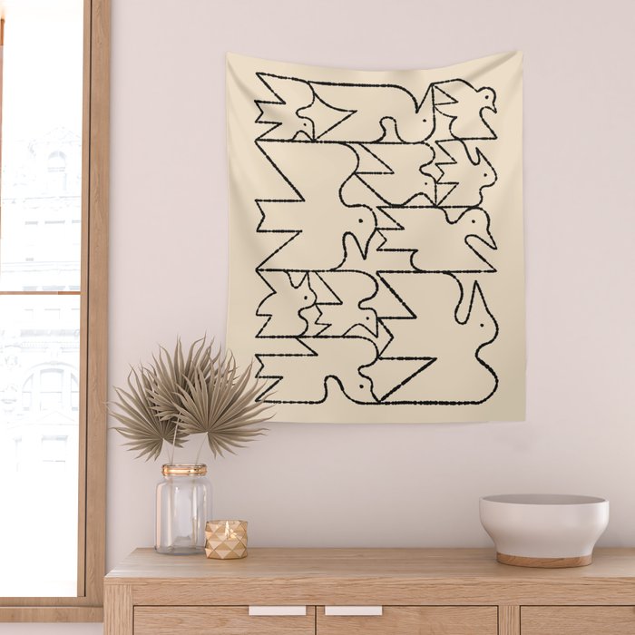 Linear Flock No. 1 Wall Tapestry Gallery Image 2