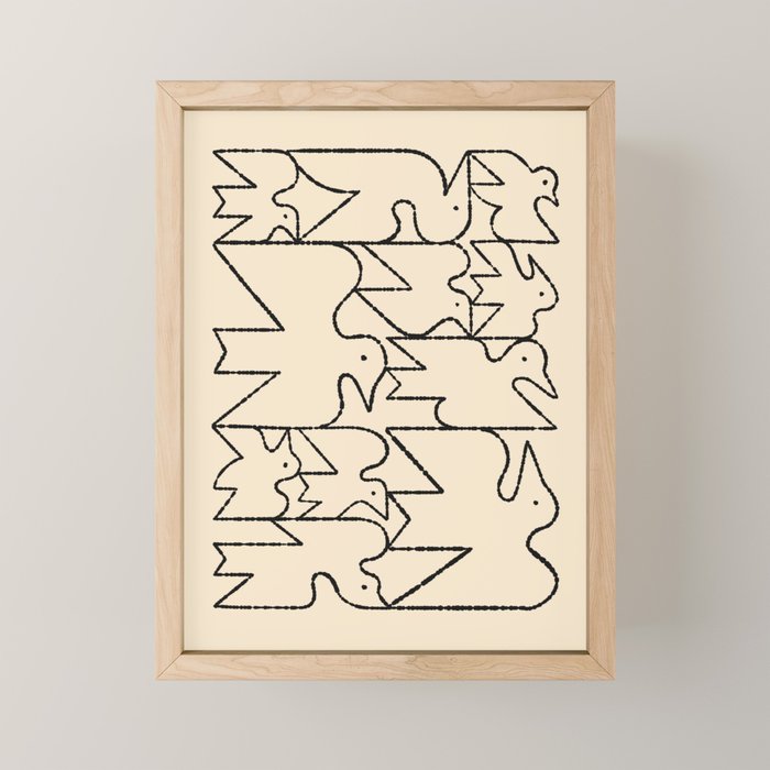 Linear Flock No. 1 Mini Art Print Gallery Image 1