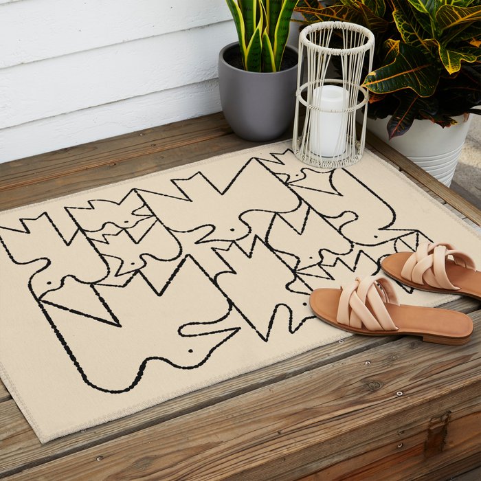 Linear Flock No. 1 Outdoor Rug Gallery Image 2
