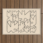 Linear Flock No. 1 Outdoor Rug Gallery Image 1
