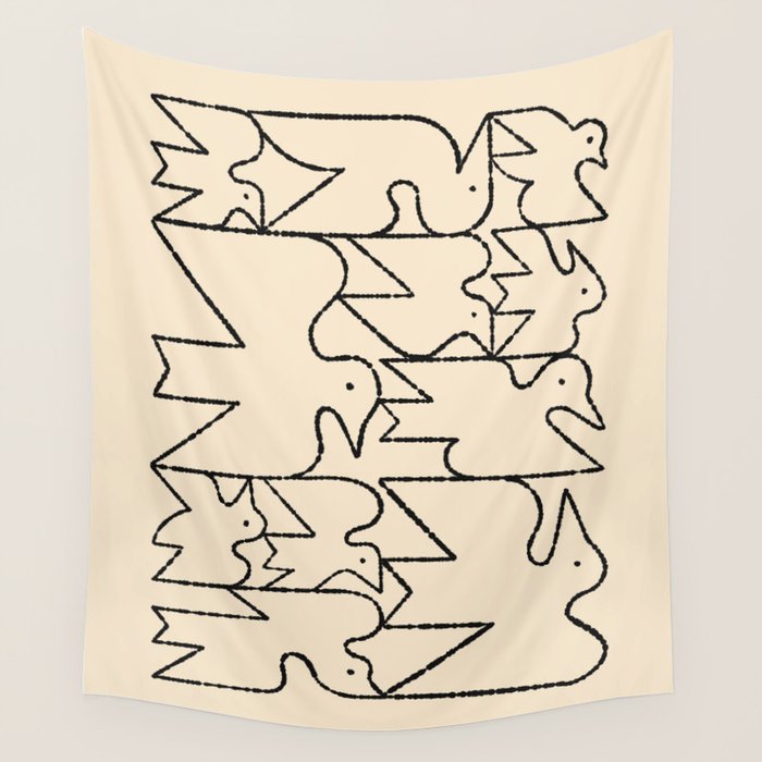 Linear Flock No. 1 Wall Tapestry Gallery Image 4