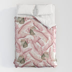 Tropical Banana Leaves, Watercolor Prints Duvet Cover Gallery Image 6