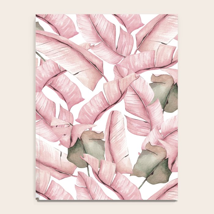 Tropical Banana Leaves, Watercolor Prints Notebook Gallery Image 4