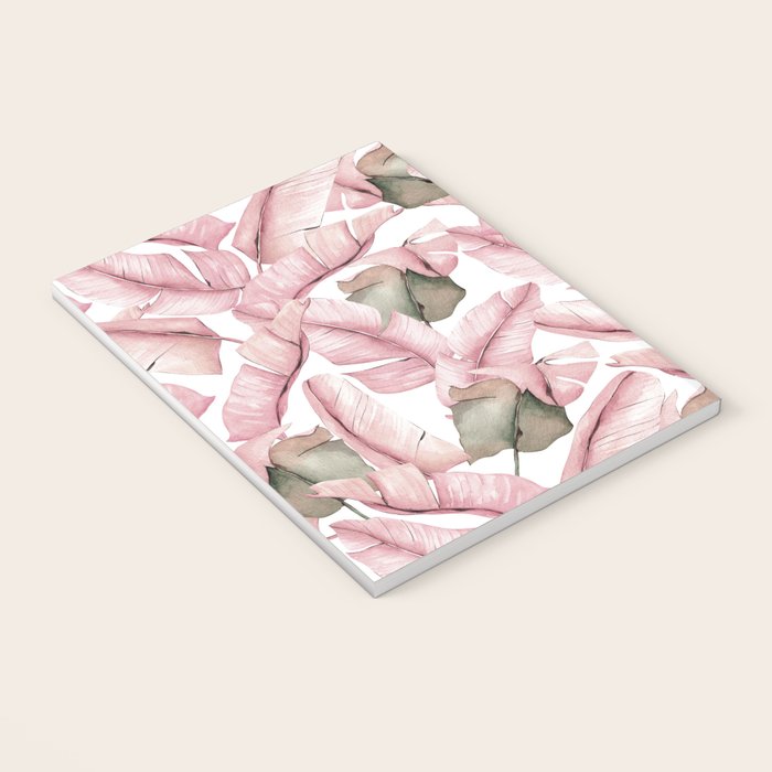 Tropical Banana Leaves, Watercolor Prints Notebook Gallery Image 3