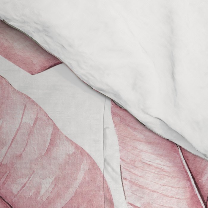 Tropical Banana Leaves, Watercolor Prints Comforter Gallery Image 4