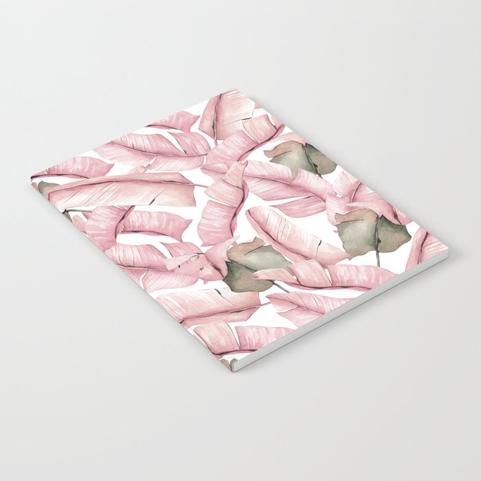 Tropical Banana Leaves, Watercolor Prints Notebook Gallery Image 2