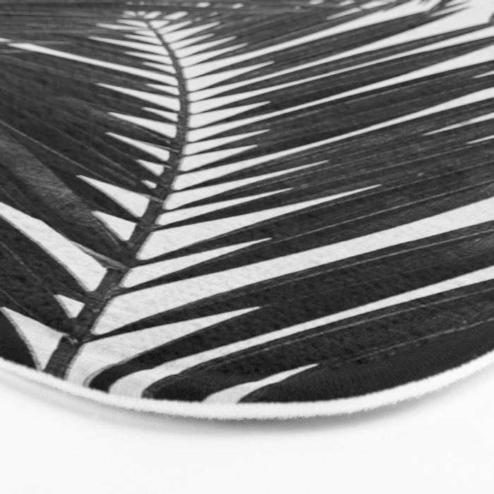 Palm Leaf Black & White III Bath Mat Gallery Image 3