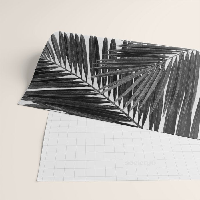 Palm Leaf Black & White III Wrapping Paper Gallery Image 2
