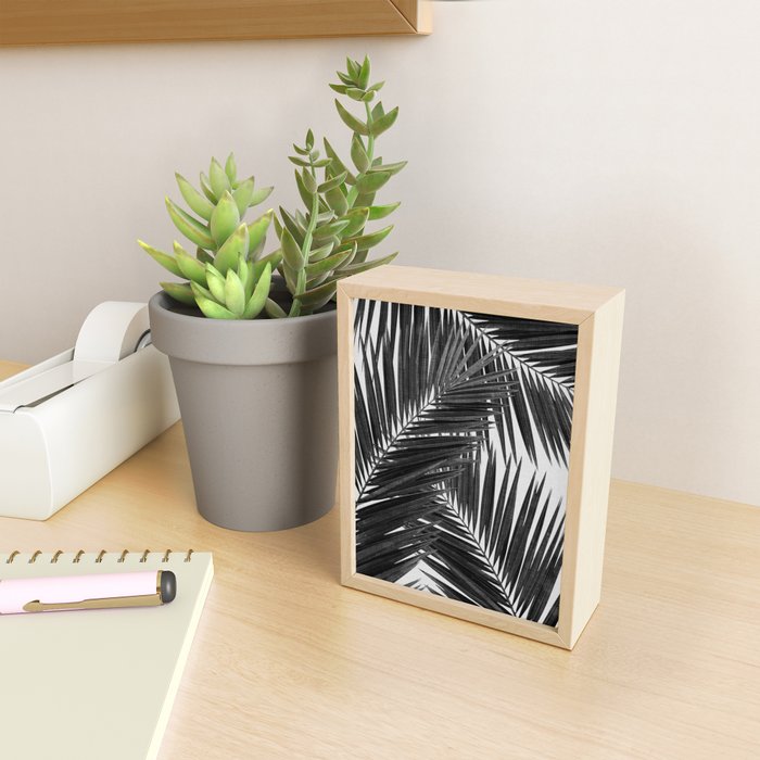 Palm Leaf Black & White III Mini Art Print Gallery Image 2