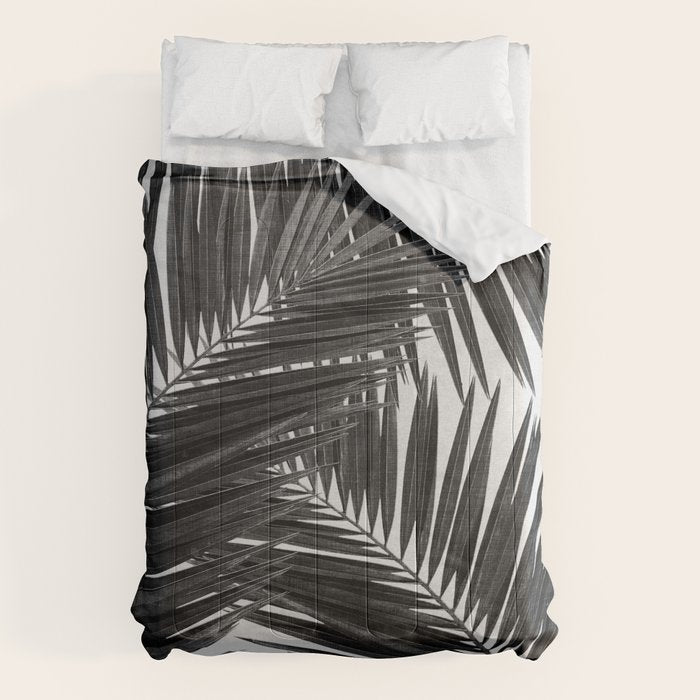 Palm Leaf Black & White III Comforter Gallery Image 1