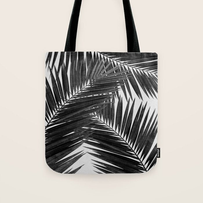 Palm Leaf Black & White III Tote Bag Gallery Image 1