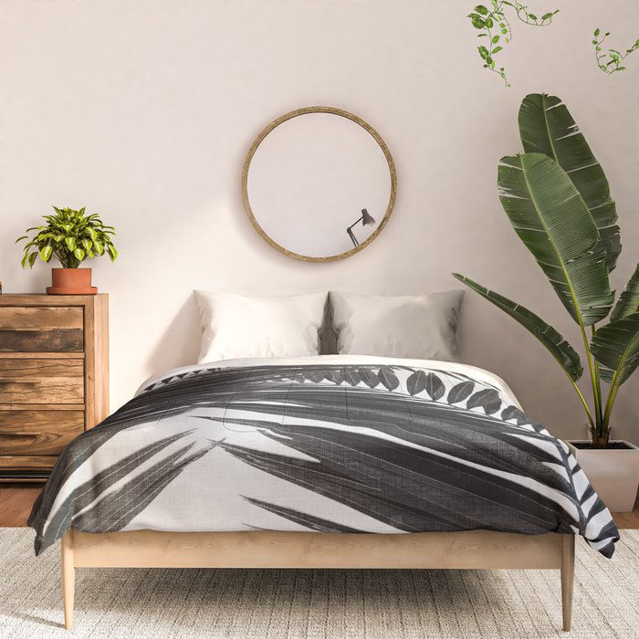 Palm Leaf Black & White III Comforter Gallery Image 3