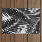 Palm Leaf Black & White III Outdoor Rug Gallery Image 1