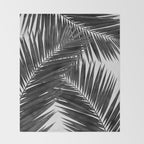 Palm Leaf Black & White III Throw Blanket Gallery Image 2