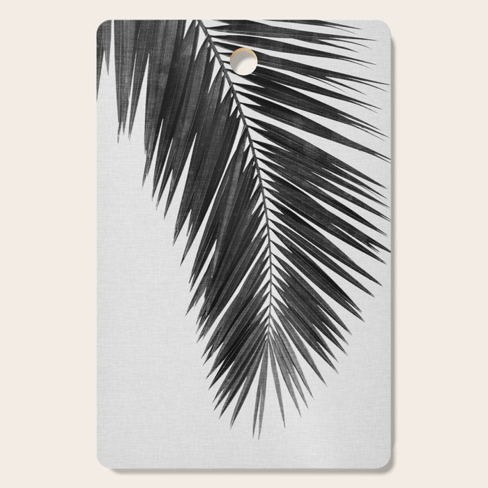 Palm Leaf Black & White I Cutting Board Gallery Image 1