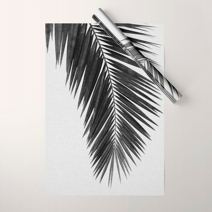 Palm Leaf Black & White I Wrapping Paper Gallery Image 1