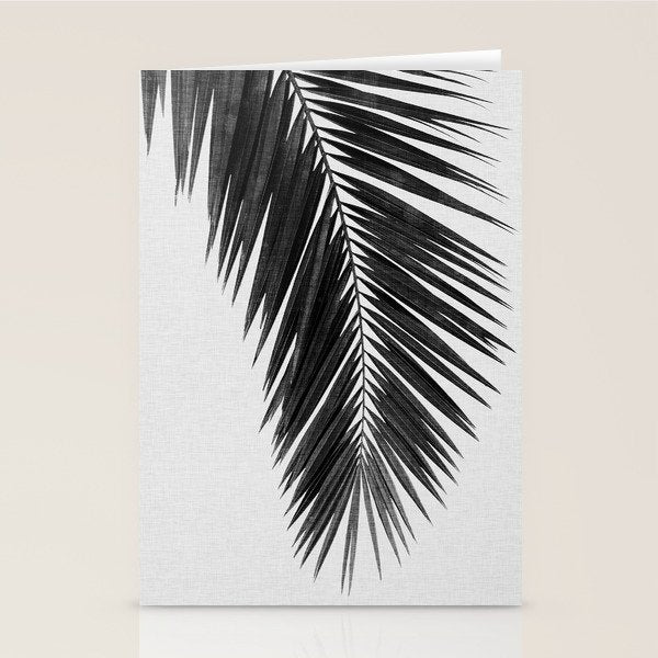 Palm Leaf Black & White I Stationery Card Gallery Image 1