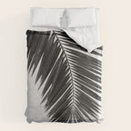 Palm Leaf Black & White I Duvet Cover Gallery Image 6