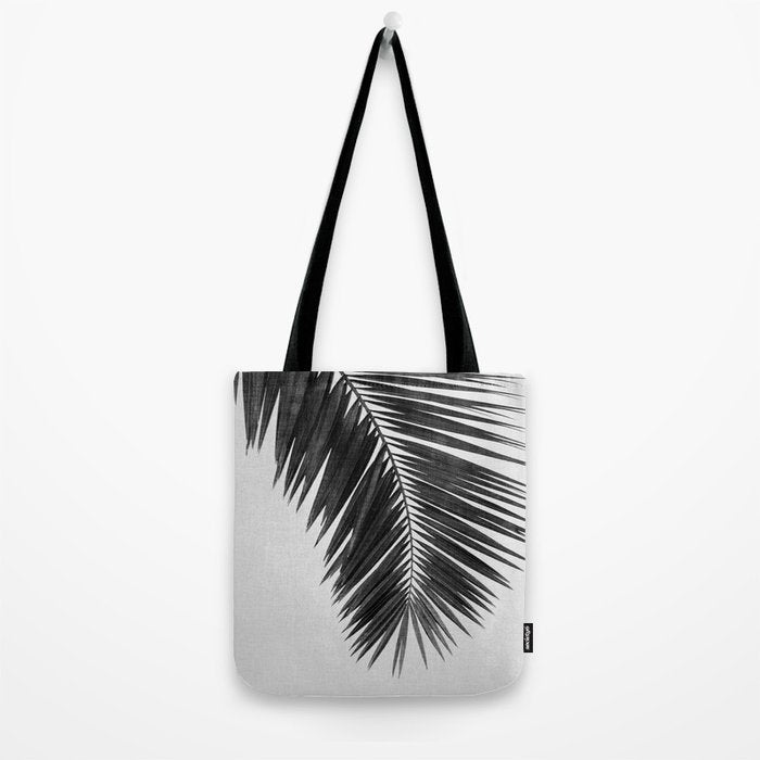 Palm Leaf Black & White I Tote Bag Gallery Image 2