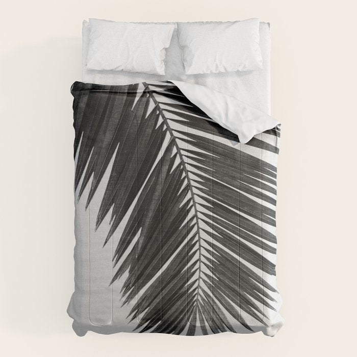 Palm Leaf Black & White I Comforter Gallery Image 6