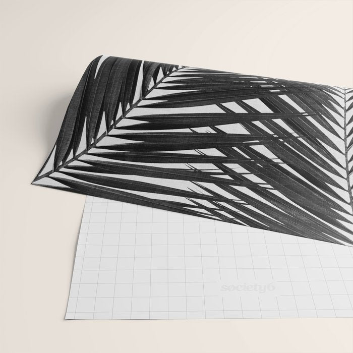 Palm Leaf Black & White II Wrapping Paper Gallery Image 2