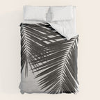 Palm Leaf Black & White II Duvet Cover Gallery Image 6