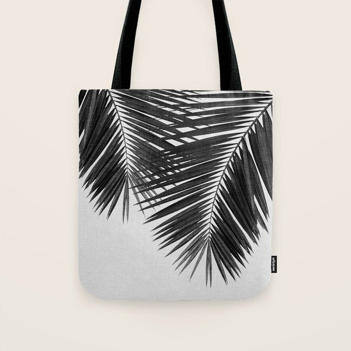 Palm Leaf Black & White II Tote Bag Gallery Image 1
