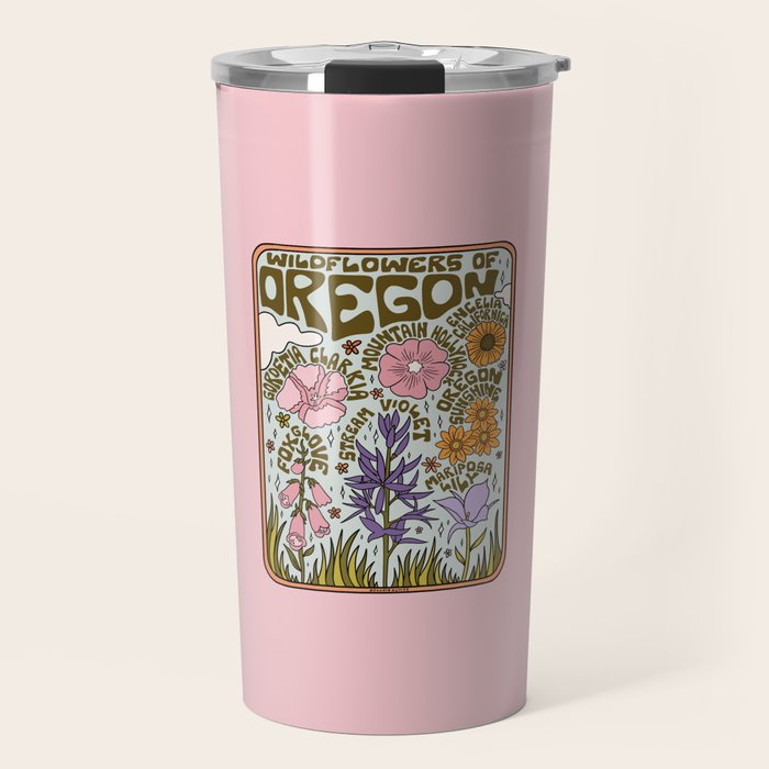 Oregon Wildflowers Travel Mug Gallery Image 1