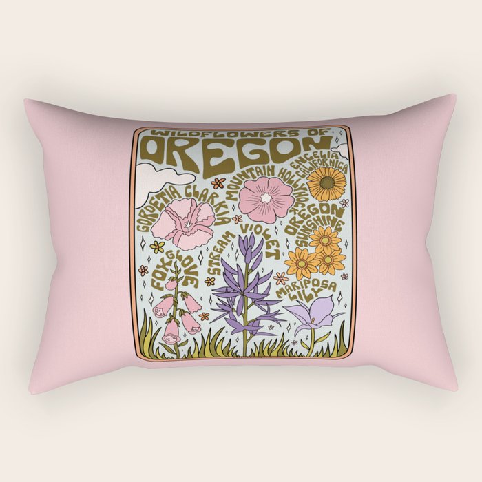 Oregon Wildflowers Rectangular Pillow Gallery Image 2