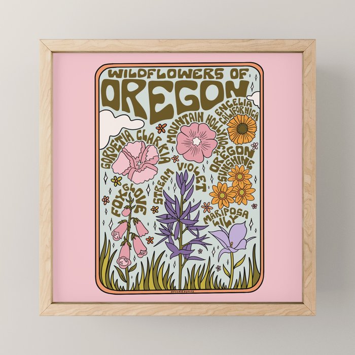Oregon Wildflowers Mini Art Print Gallery Image 1